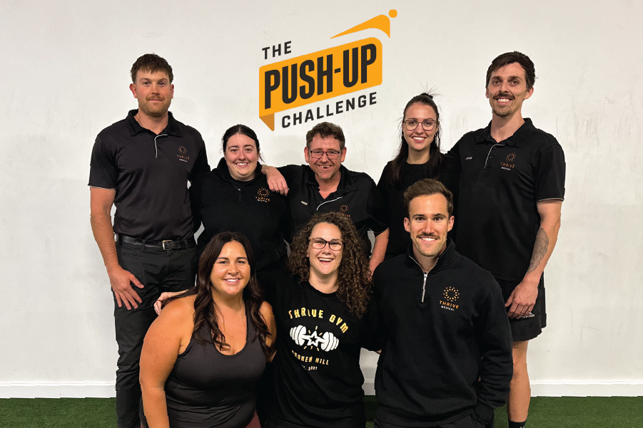 Thrive gym team push up challenge